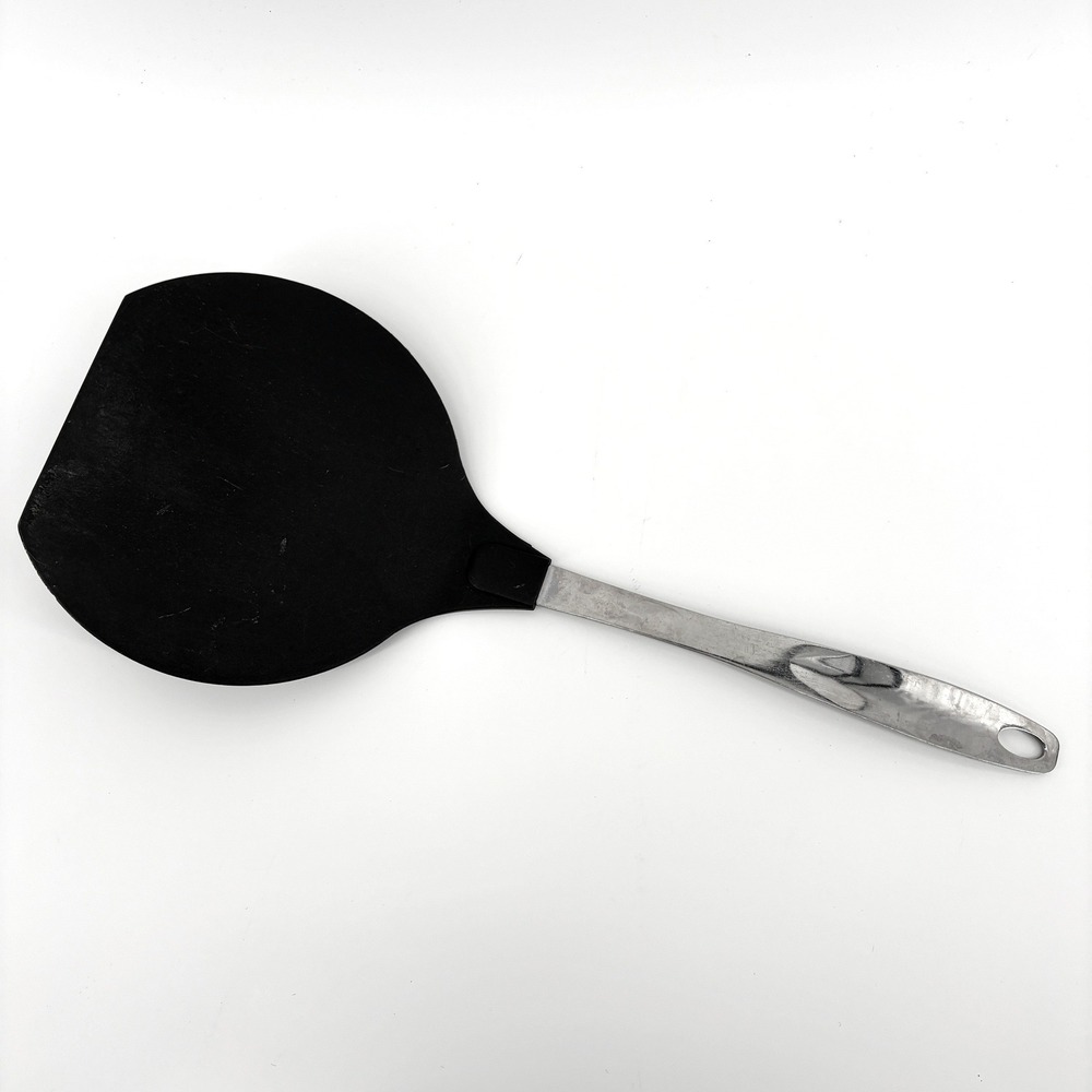 Oneida Stainless‎ Steel Wide Nylon Head Spatula Turner Black Silver 15.5 Inch